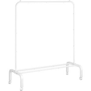 Rolling Clothes Rack Metal Garment Rack with Wheels Shelf Hanging Clothes